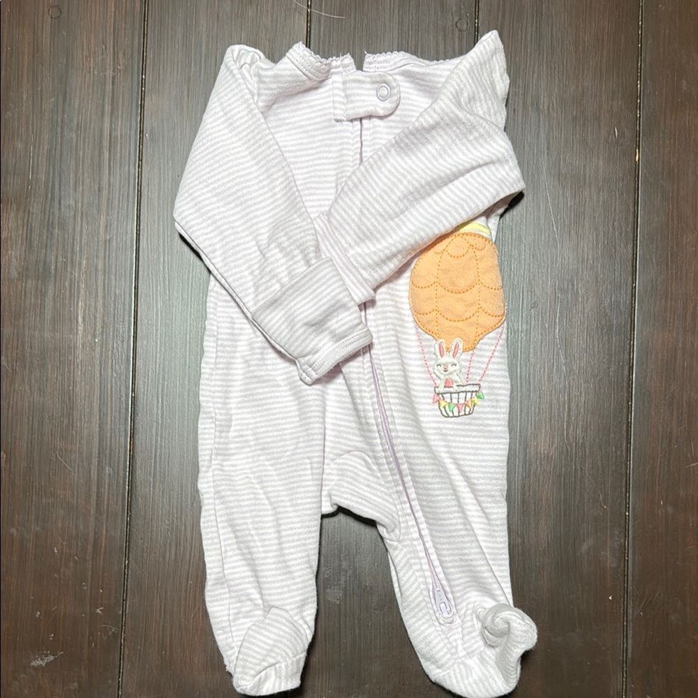 Carter's White Footie One Piece with Built-in Feet
